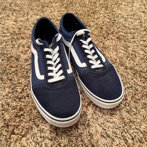 Vans Men's Navy and White Sneakers